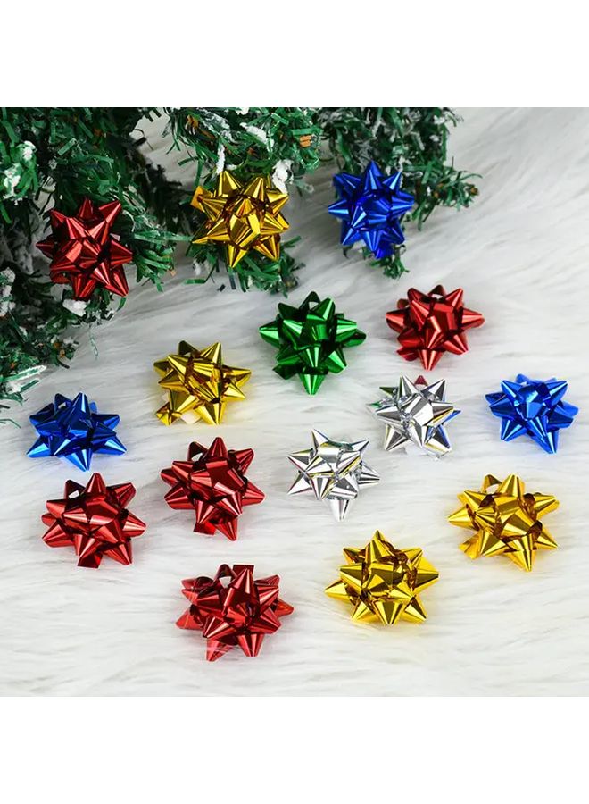 Vintage Christmas Star Bow Plastic Ribbon Bows Holiday Decor Model B02 - Image 3