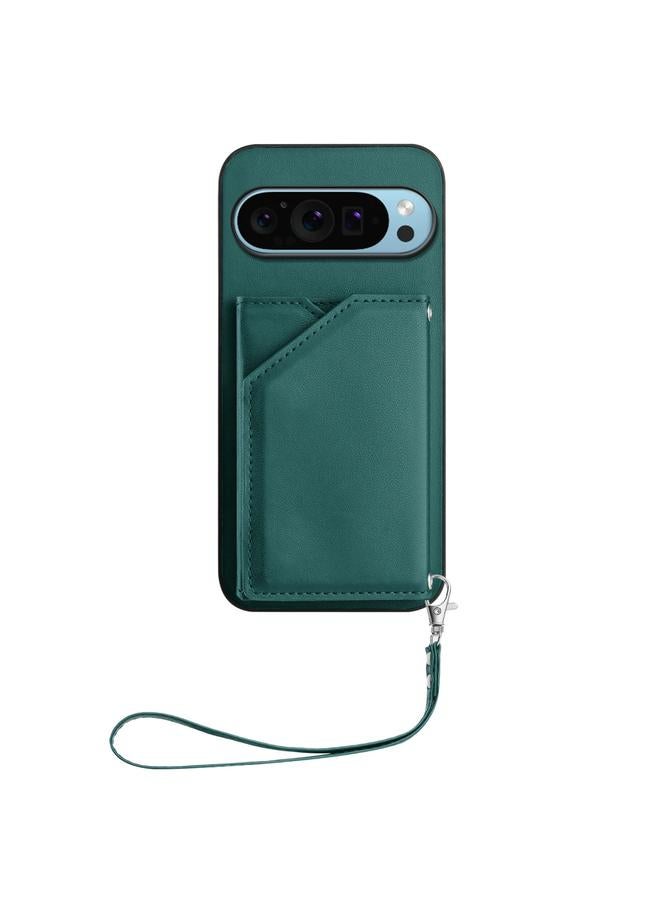S-TOP Case For Google Pixel 9 Pro Skin Feel Four Card Slots Phone Case with Wrist Strap - Image 2