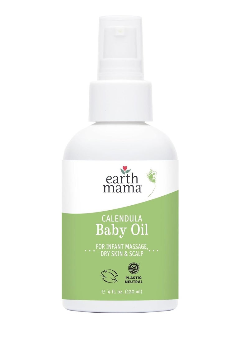 Earth Mama Calendula Baby Oil 4 Fluid Ounce 