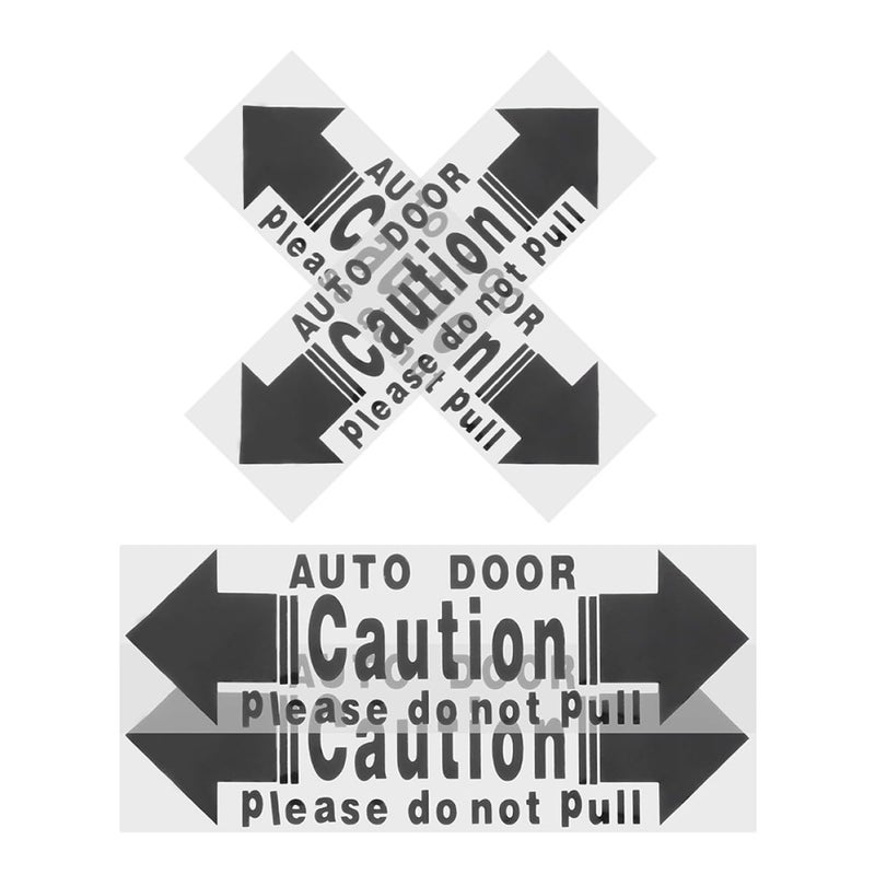 4 Pcs Automatic Car Door Warning Stickers High Adhesive Do Not Pull Decals Black - Image 2
