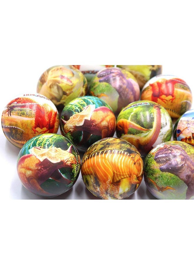 FIVOENDAR Set Of 12 Fun Face Stress Balls Cute Hand Wrist Stress Reliefs Squeeze Balls For Kids And Adults At School Or Office Party Favors (Yellow Color Random Faces) (Dinosaur) - Image 3