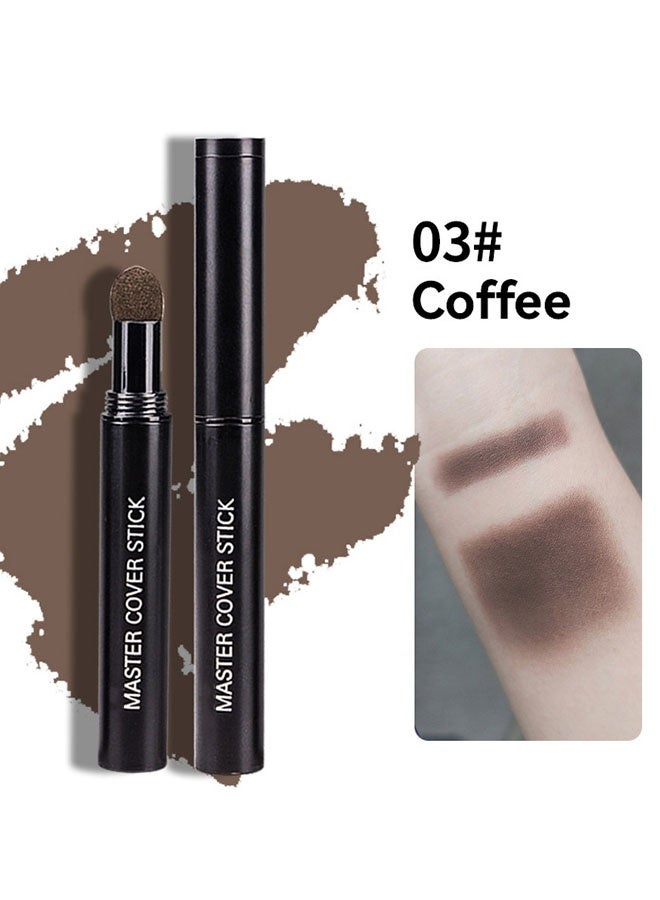 ماكس فاين قلم ظل خط الشعر، مسحوق تعبئة الشعر لجذور الشعر، مسحوق مليء بالحجم لتعبئة خطوط الشعر المتراجعة والبقع الصلعاء والفراق الواسع في الجبهة والجانب، عصا إنهاء خط الشعر مقاومة للعرق للنساء والرجال 03#قهوة - Image 2