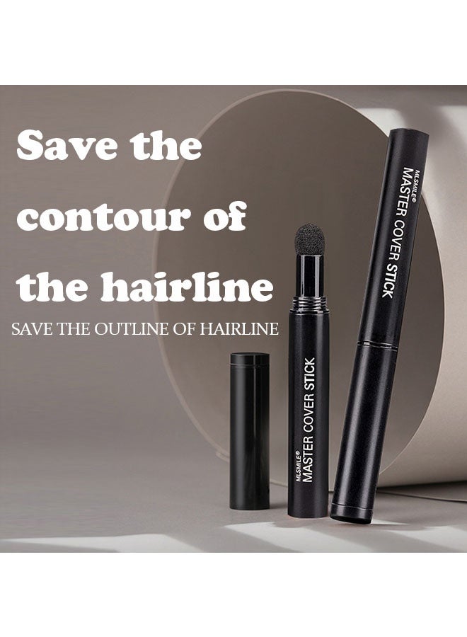 ماكس فاين قلم ظل خط الشعر، مسحوق تعبئة الشعر لجذور الشعر، مسحوق مليء بالحجم لتعبئة خطوط الشعر المتراجعة والبقع الصلعاء والفراق الواسع في الجبهة والجانب، عصا إنهاء خط الشعر مقاومة للعرق للنساء والرجال 03#قهوة - Image 4