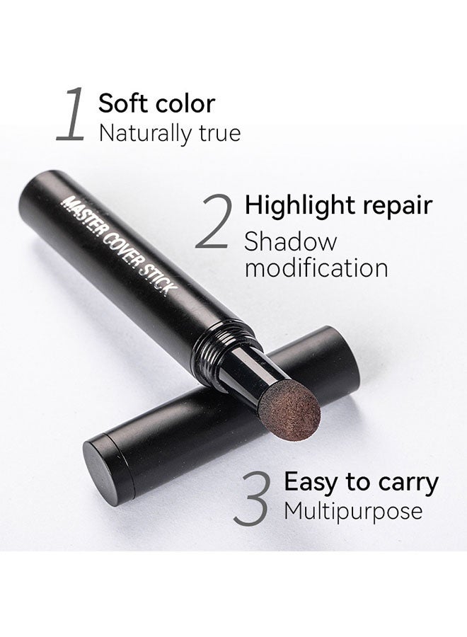 ماكس فاين قلم ظل خط الشعر، مسحوق تعبئة الشعر لجذور الشعر، مسحوق مليء بالحجم لتعبئة خطوط الشعر المتراجعة والبقع الصلعاء والفراق الواسع في الجبهة والجانب، عصا إنهاء خط الشعر مقاومة للعرق للنساء والرجال 03#قهوة - Image 5