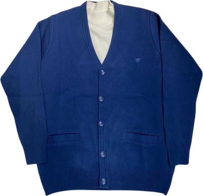 Blues Moda Premium Quality Grimen Steel Knitted Wool Cardigan  - Image 1