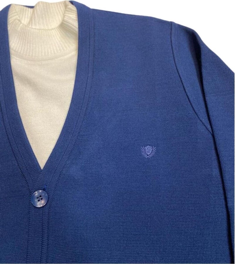 Blues Moda Premium Quality Grimen Steel Knitted Wool Cardigan  - Image 3