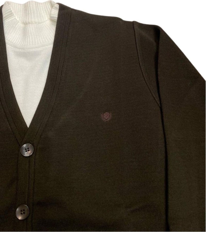 Blues Moda Premium Quality Grimen Steel Knitted Wool Cardigan  - Image 4