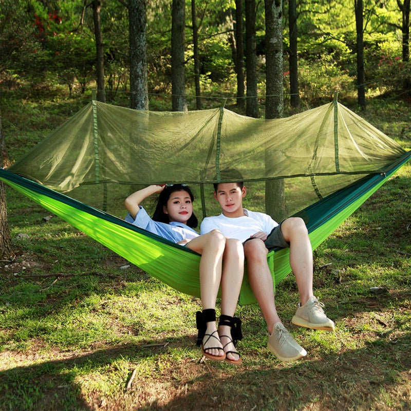 Mosquito Repellent Net Hammock with Waterproof Sunshade Canopy Outdoor Camping Travel Hiking Beach Supplies - Image 5
