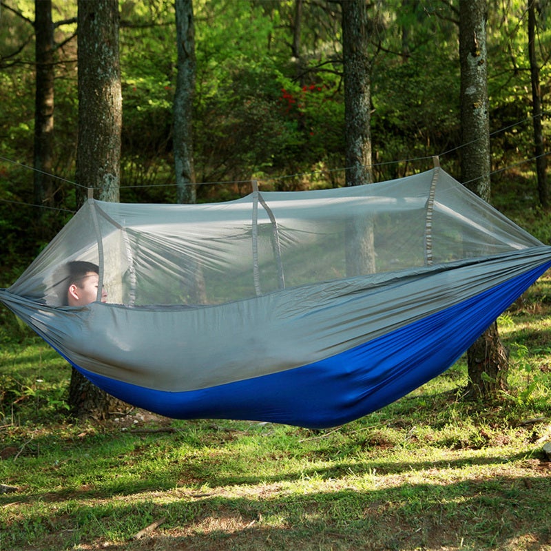 Mosquito Repellent Net Hammock with Waterproof Sunshade Canopy Outdoor Camping Travel Hiking Beach Supplies - Image 4