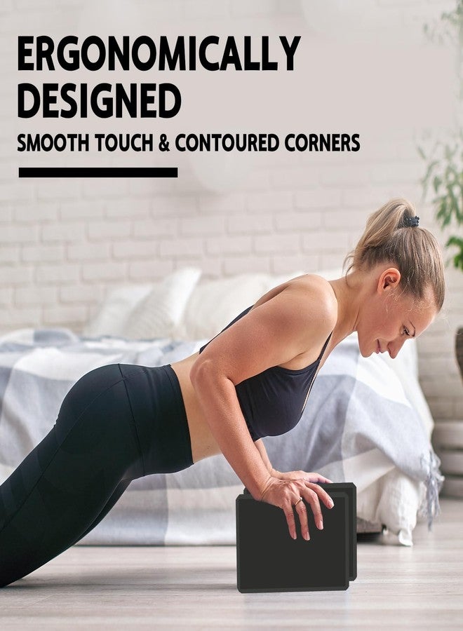 MBKHFLL Yoga Block - Supportive Latex-Free Eva Foam - Soft Non-Slip Surface with Beveled Edges for Yoga, Pilates, Meditation - Yoga Accessories for Stability, Balance, Deepen Stretches (black) - Image 5