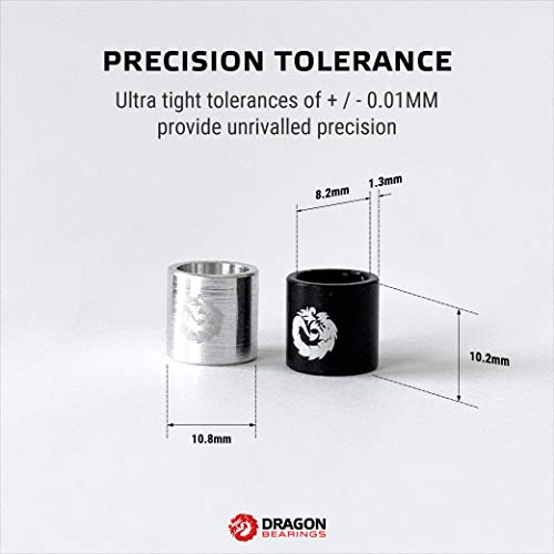 Fireball Dragon Precision Aluminum Spacers and Speed Rings Set for Skateboards and Longboards - 4X Skateboard Spacers 8X Skateboard Washers - Image 3