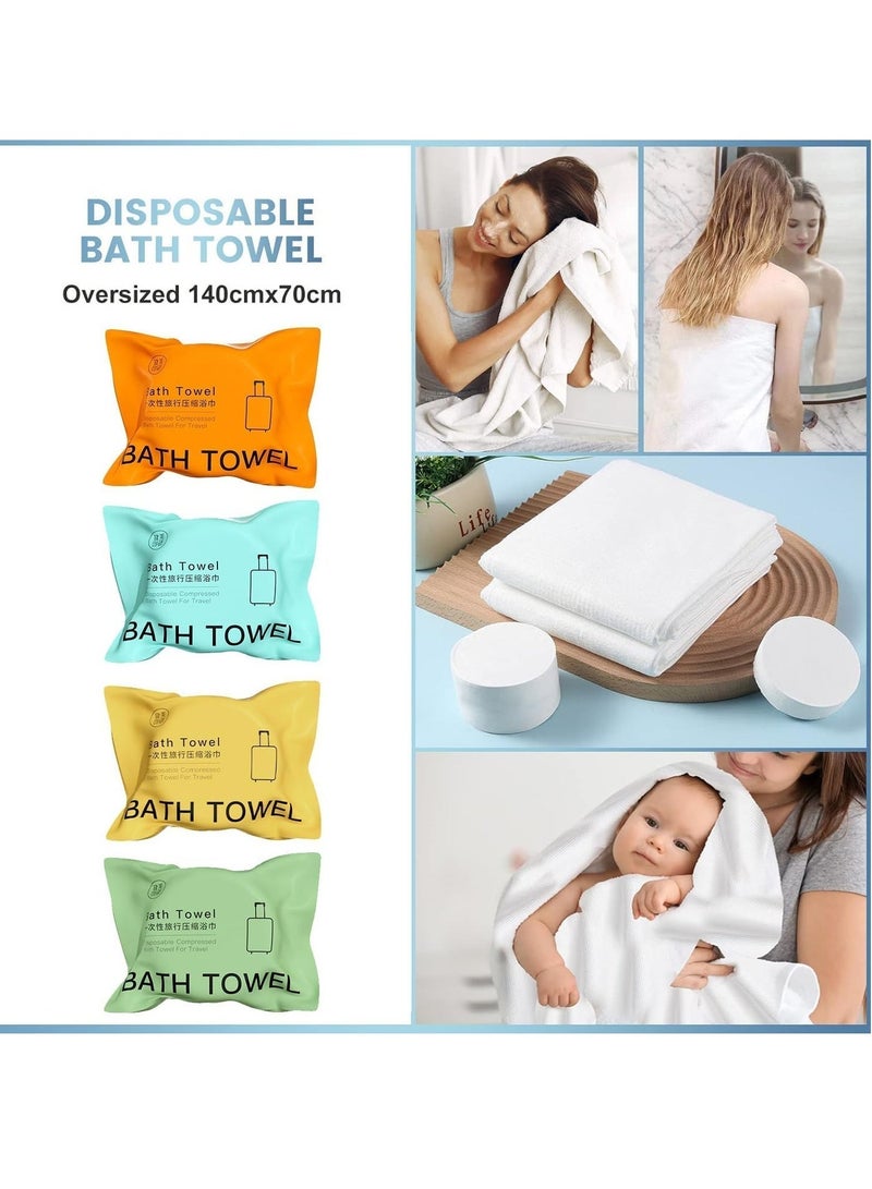 MUMO 5 Sets of Compressed Towels, Disposable Travel Towels, Disposable Compressed Cotton Towels, And Large Portable Towels Are Soft, Durable, And Reusable, Suitable for Camping, Sports, And Hiking - Image 2