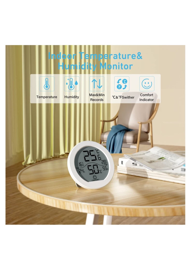 SYOSI KR-TH1 Room Thermometer – Advanced Thermometer and Humidity Gauge – LCD Hygrometer Thermometer with Max and Min Records – Easy to Install – Durable Design – High Accuracy Mechanism  - Image 2
