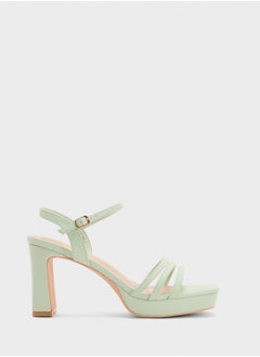 Ginger Square Toe Ankle Strap Platform Heel Sandal  - Image 1
