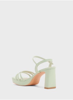 Ginger Square Toe Ankle Strap Platform Heel Sandal  - Image 3