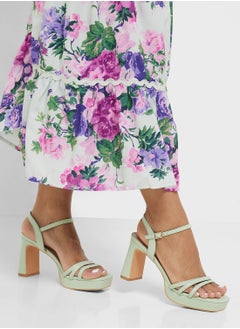 Ginger Square Toe Ankle Strap Platform Heel Sandal  - Image 5