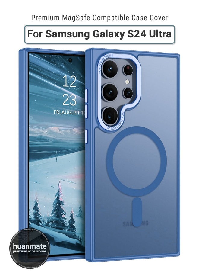 huanmate - Samsung Galaxy S24 Ultra MagSafe Case Light Blue - High-Grade Strong Magnets, Wireless Charging Compatible, Shockproof, Anti-Scratch Ultra Slim Magnetic Cover for Samsung Galaxy S24 Ultra - Image 1