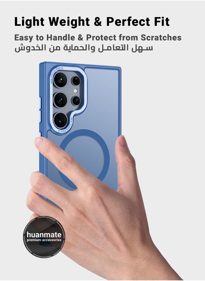huanmate - Samsung Galaxy S24 Ultra MagSafe Case Light Blue - High-Grade Strong Magnets, Wireless Charging Compatible, Shockproof, Anti-Scratch Ultra Slim Magnetic Cover for Samsung Galaxy S24 Ultra - Image 1