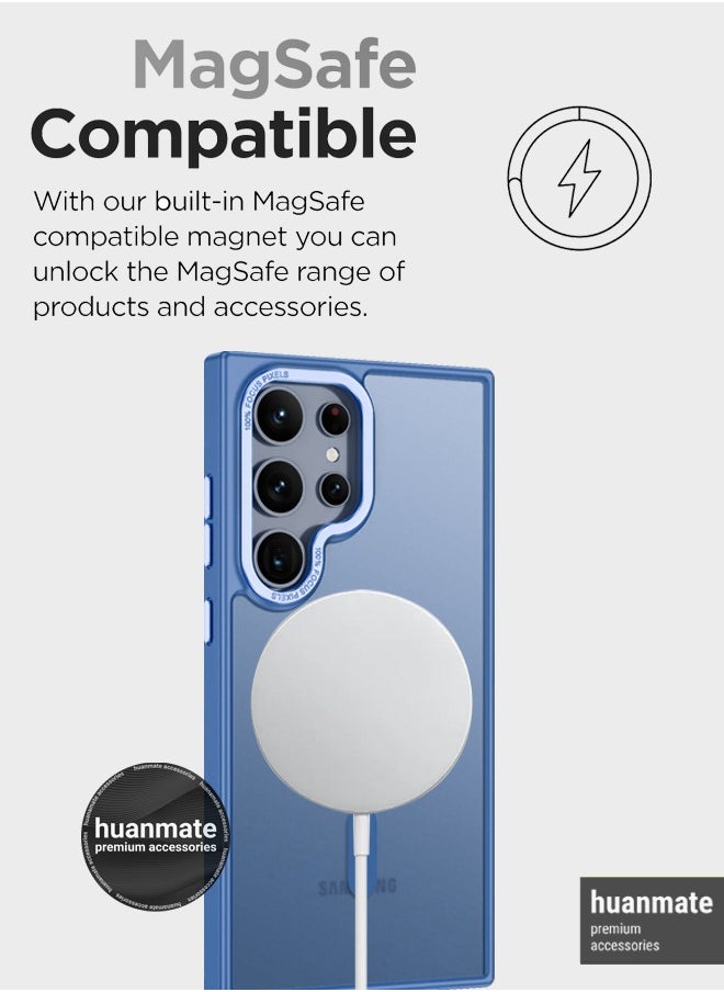 huanmate - Samsung Galaxy S24 Ultra MagSafe Case Light Blue - High-Grade Strong Magnets, Wireless Charging Compatible, Shockproof, Anti-Scratch Ultra Slim Magnetic Cover for Samsung Galaxy S24 Ultra - Image 1