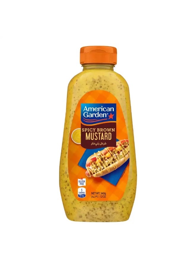 American Garden American Garden Gluten Free Yellow Mustard Spicy Brown Mustard- 340gms