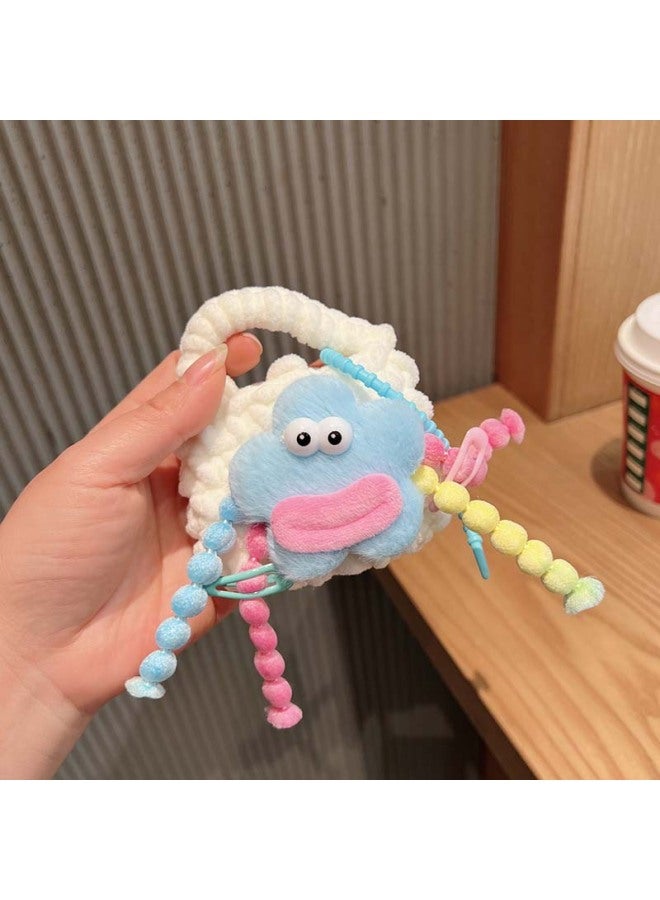 Knitted Earphone Bag Cartoon Cute Female Applicable Airpods1/2pro Protective Case Earphone Bag Crossbody Coin Purse 