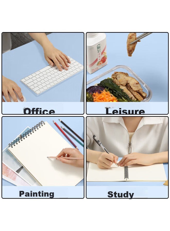 Bubm Mouse Pad, Extra Large Office Desk Pad, Laptop Mat, Keyboard Pad, Writing Desk Mat, Gaming Home Mat, Waterproof, Customizable, 140*70cm, Sky Blue - Image 2