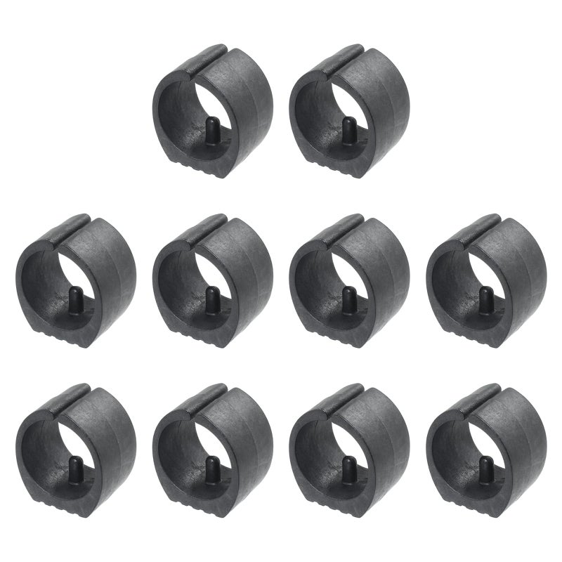 Eilumduo 10Pcs Black Plastic U-Shape Caps, 32Mm Dia. Chair Tubing Pipe Foot Cap Floor Glides Cover Tips For Furniture Leg - Image 1