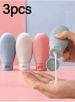 Generic 3-Pack Silicone Travel Bottles – Refillable and Leak-Proof, Portable Cosmetic and Shampoo Containers for Travel multicolour  - Image 1