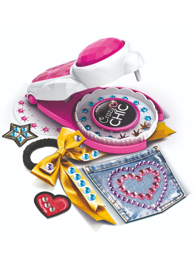Clementoni Crazy Chic  Strass Machine | Rhinestone Machine | Do it Youself | Pretend Play | Arts & Crafts | Personalized | Easy to Use | Develops Fine Motor Skills & Creativity | Colorful and Customizable | Fashionable | Perfect Gift for Fashion Lovers! | Accessories Not Included - Image 2