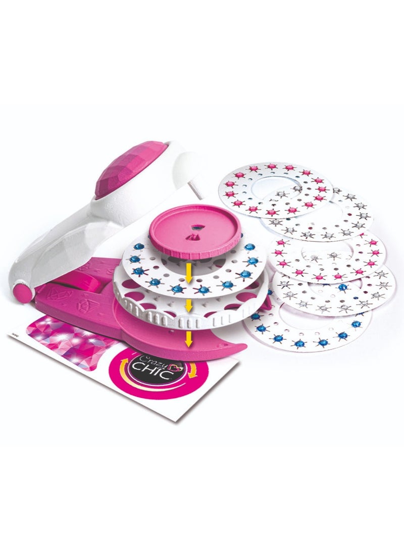 Clementoni Crazy Chic  Strass Machine | Rhinestone Machine | Do it Youself | Pretend Play | Arts & Crafts | Personalized | Easy to Use | Develops Fine Motor Skills & Creativity | Colorful and Customizable | Fashionable | Perfect Gift for Fashion Lovers! | Accessories Not Included - Image 3