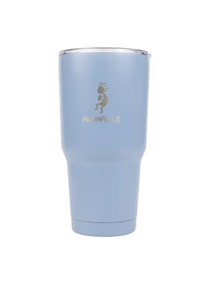 اكوابيلي كوب سفر معزول بتفريغ الهواء TR28 مع شفاطة سيليكون، لون أزرق جينز، سعة 28 أونصة - Image 2