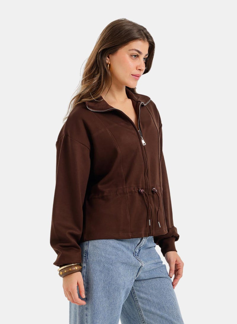 Carina Adjustable Drawstring Lounge Jacket - Image 3