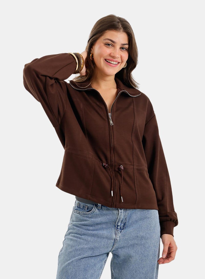 Carina Adjustable Drawstring Lounge Jacket - Image 1