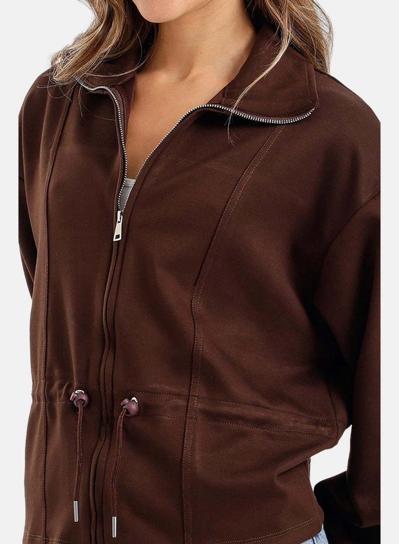 Carina Adjustable Drawstring Lounge Jacket - Image 5