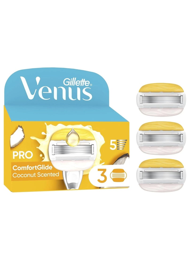 Gillette شفرات جيلت فينوس برو كومفورت غلايد برائحة جوز الهند للنساء مع مرطب أولاي - Image 1