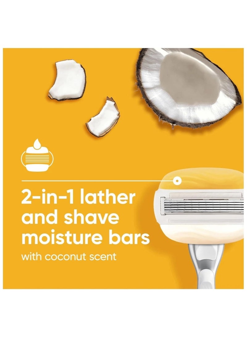 Gillette شفرات جيلت فينوس برو كومفورت غلايد برائحة جوز الهند للنساء مع مرطب أولاي - Image 3