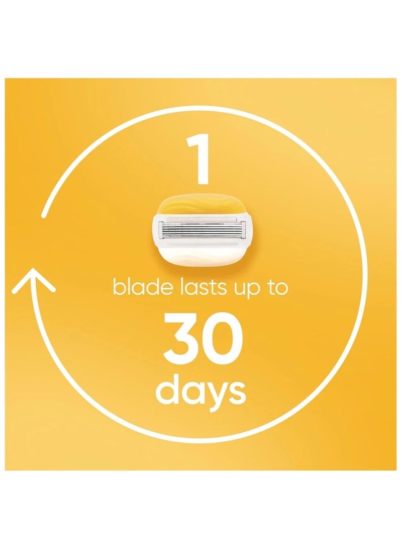 Gillette شفرات جيلت فينوس برو كومفورت غلايد برائحة جوز الهند للنساء مع مرطب أولاي - Image 4