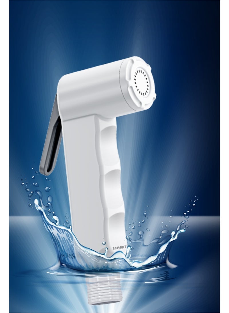 MAAT White Shattaf Handle Only | Replacement Bidet Spray Handle | Durable Plastic Toilet Sprayer Head | Handheld Hygiene Spray for Bathroom Use - Image 3