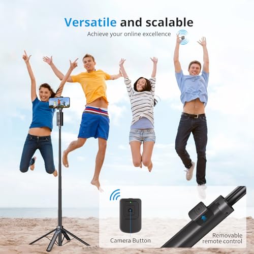 Fuloview Auto Face Tracking Tripod,67''Phone Tripod for iPhone,360° Rotation Follows Your Movement,Bluetooth Remote,Phone Holder for Vlog,Live Streaming, Video Call,Content Creators. - Image 5
