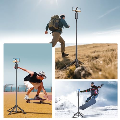 Fuloview Auto Face Tracking Tripod,67''Phone Tripod for iPhone,360° Rotation Follows Your Movement,Bluetooth Remote,Phone Holder for Vlog,Live Streaming, Video Call,Content Creators. - Image 4