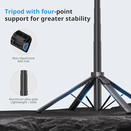Fuloview Auto Face Tracking Tripod,67''Phone Tripod for iPhone,360° Rotation Follows Your Movement,Bluetooth Remote,Phone Holder for Vlog,Live Streaming, Video Call,Content Creators. - Image 3