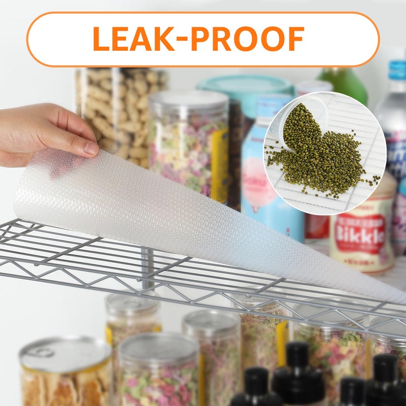 PABUSIOR Pantry Shelf Liner for 16 inch Wire Shelving - Clear Wire Shelf Liner Precise Size 15.5 x 157 Inch - Easy to Cut, (Thick 1.2mm) Transparent Shelves Mat for Garage Drawer - Image 3