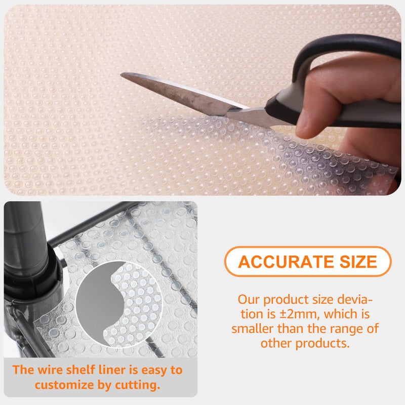PABUSIOR Pantry Shelf Liner for 16 inch Wire Shelving - Clear Wire Shelf Liner Precise Size 15.5 x 157 Inch - Easy to Cut, (Thick 1.2mm) Transparent Shelves Mat for Garage Drawer - Image 5