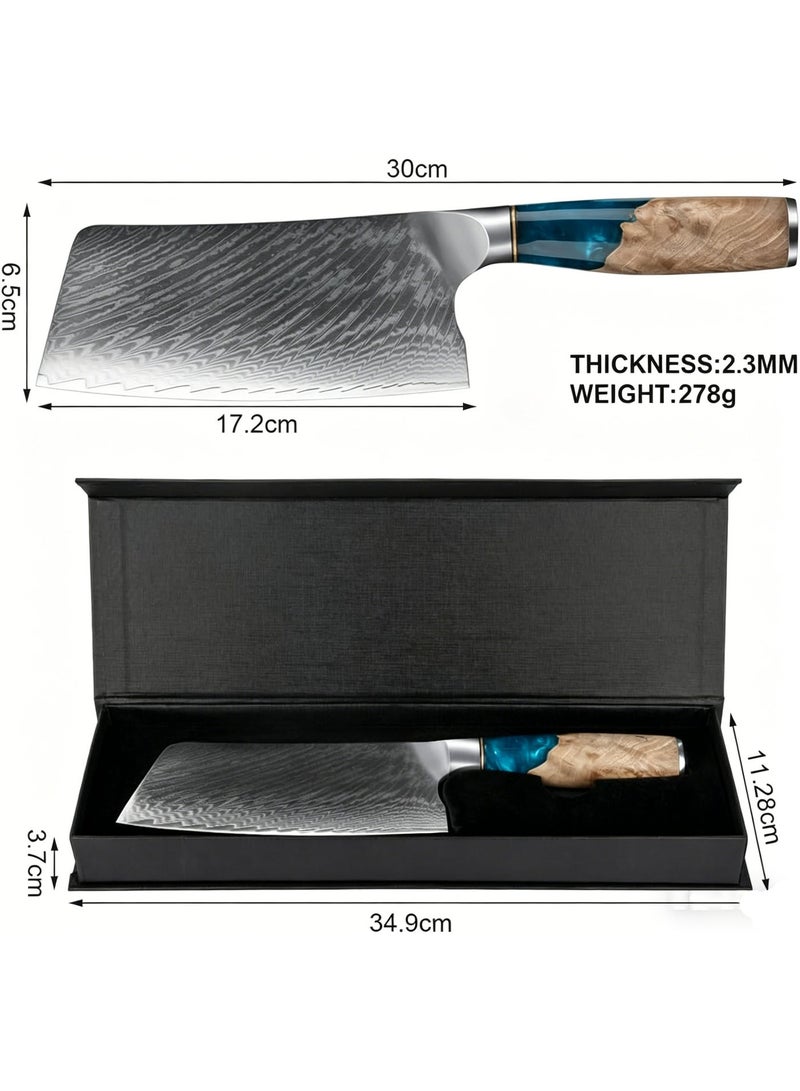 SSGP Butcher knife, Damascus steel chef knife, kitchen knives, high carbon stainless steel knife for meat and vegetables, high carbon forged, kitchen, dining room - Image 2