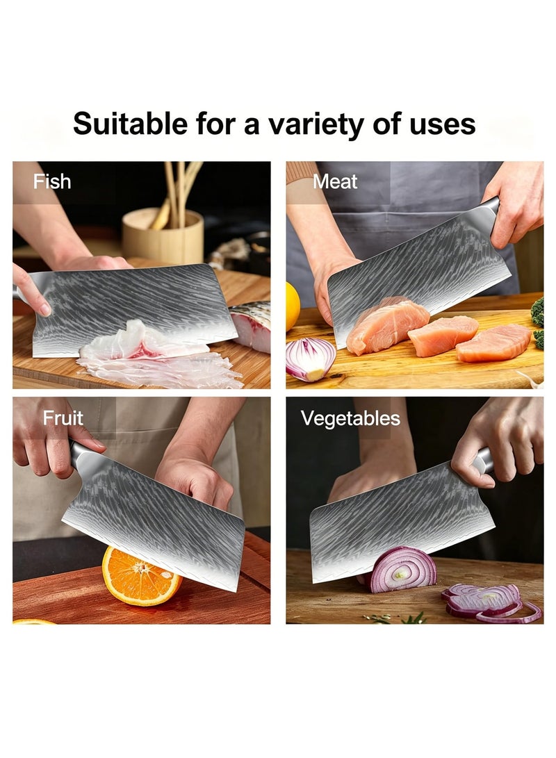 SSGP Butcher knife, Damascus steel chef knife, kitchen knives, high carbon stainless steel knife for meat and vegetables, high carbon forged, kitchen, dining room - Image 3
