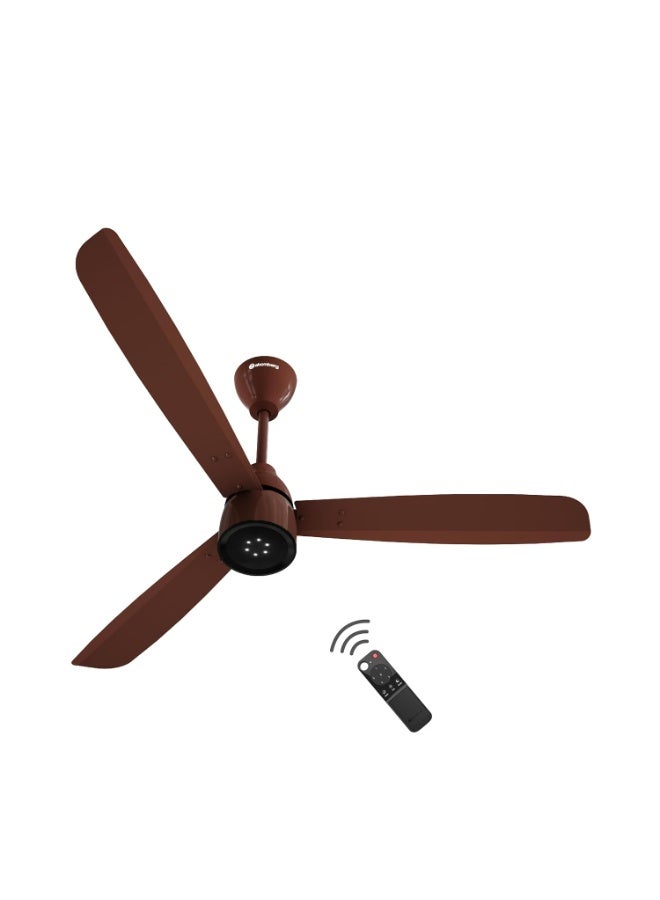 atomberg Renesa Enzel 1200mm BLDC Ceiling Fan with Remote Control | BEE 5 star Rated Energy Efficient Ceiling Fan | High Air Delivery with LED Indicators| 3 Year Warranty (Gloss Brown) - Image 1