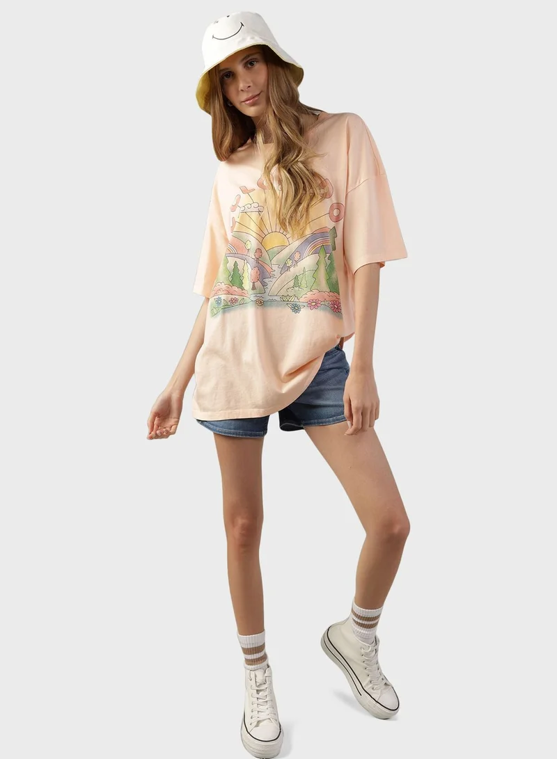 امريكان ايجل Graphic Crew Neck T-Shirt