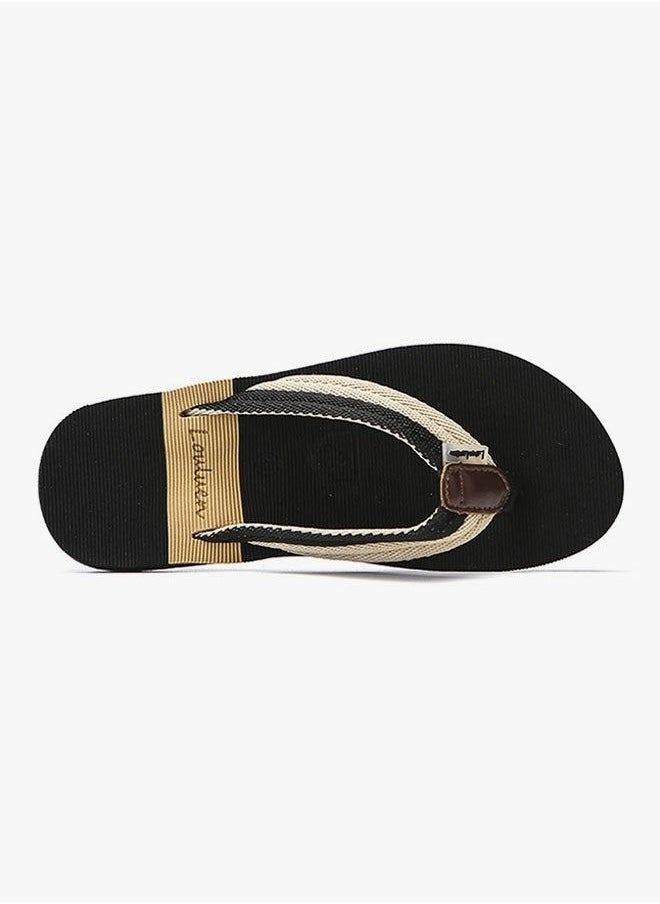 Generic Non Slip Summer Beach Slippers Black/Beige  - Image 3