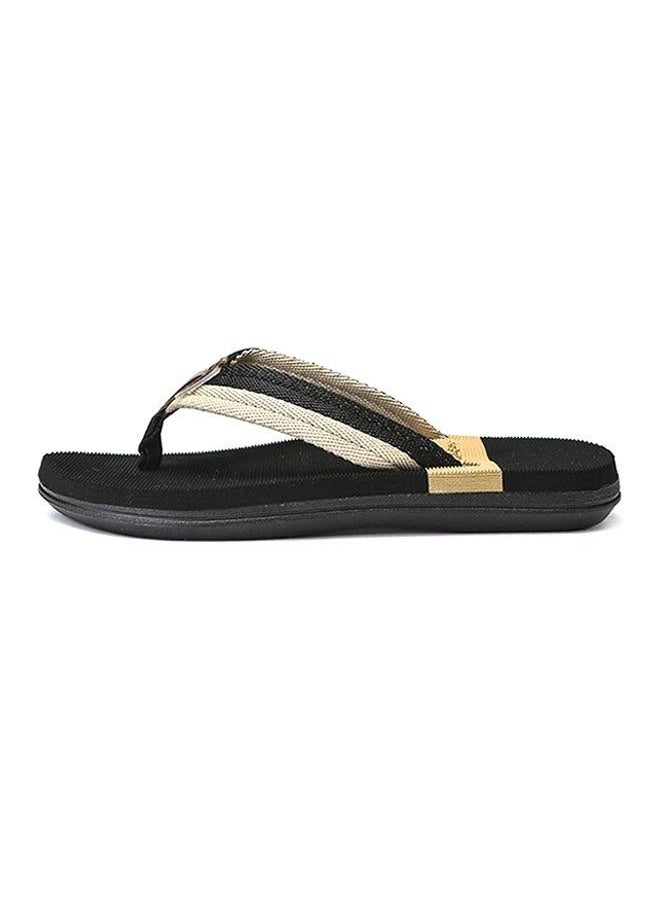 Generic Non Slip Summer Beach Slippers Black/Beige  - Image 1