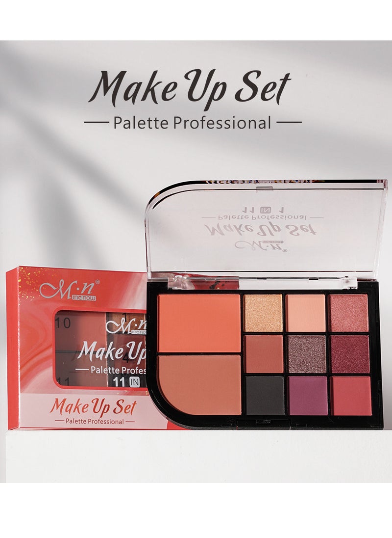 Menow - New Makeup Set Palette Eyeshadow & Blusher - 11 Colors - Image 1